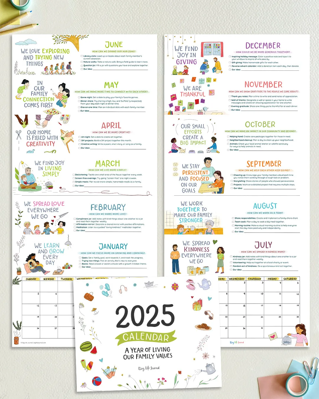 2025 Growth Mindset Calendar (PDF)-Free Gift with Purchase
