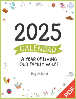 2025 Growth Mindset Calendar (PDF)-Free Gift with Purchase