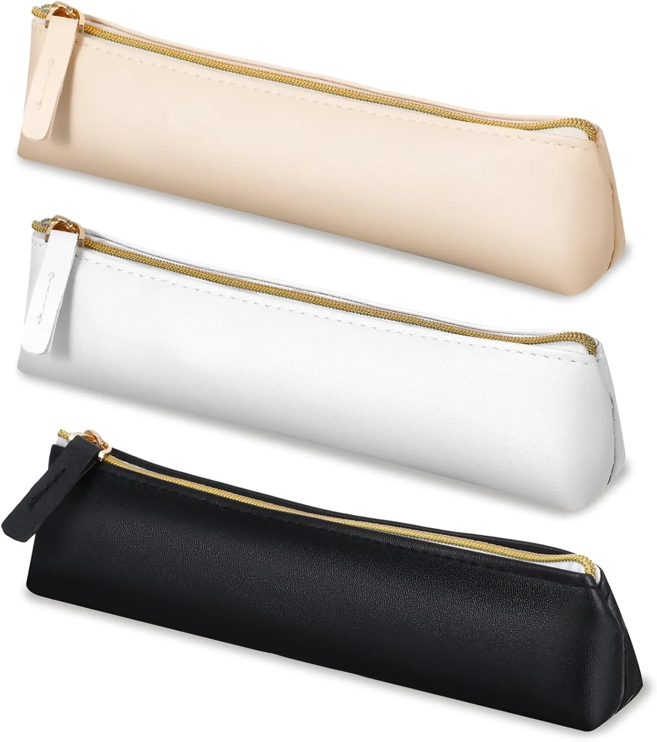 3pcs Small Makeup Bag for Purse Leather Pouch Mini Cosmetic Bag with Zipper Cosmetic Organizer Travel Makeup Pouch for Women