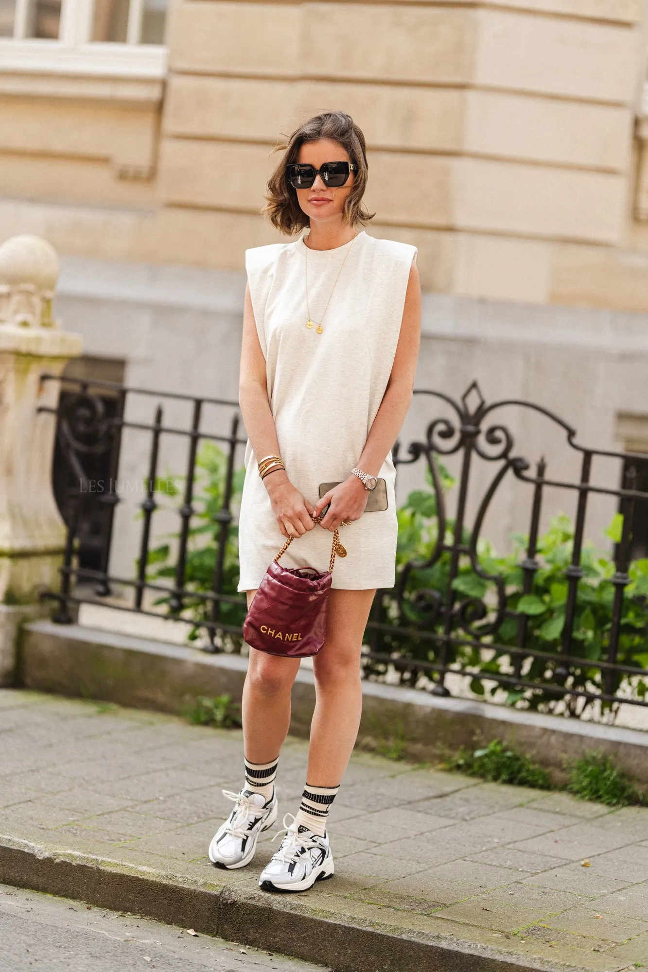 Anastasia short dress grey