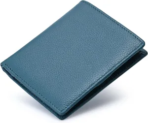 Bveyzi Ultra Slim Small RFID Wallet for Women, Leather Tiny Thin Bifold Pocket Ladies Wallet