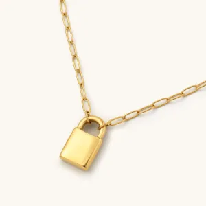 Engravable Padlock Necklace