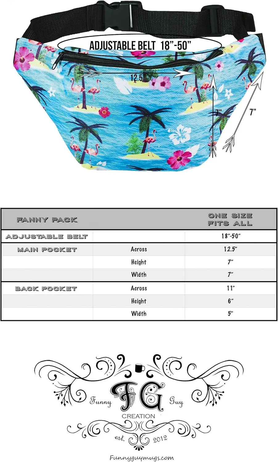 Funny Guy Mugs Flamingo Fanny Pack
