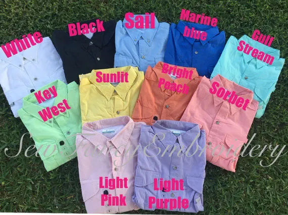 Lilly Pulitzer Monogrammed Fishing Shirt - Long Sleeved
