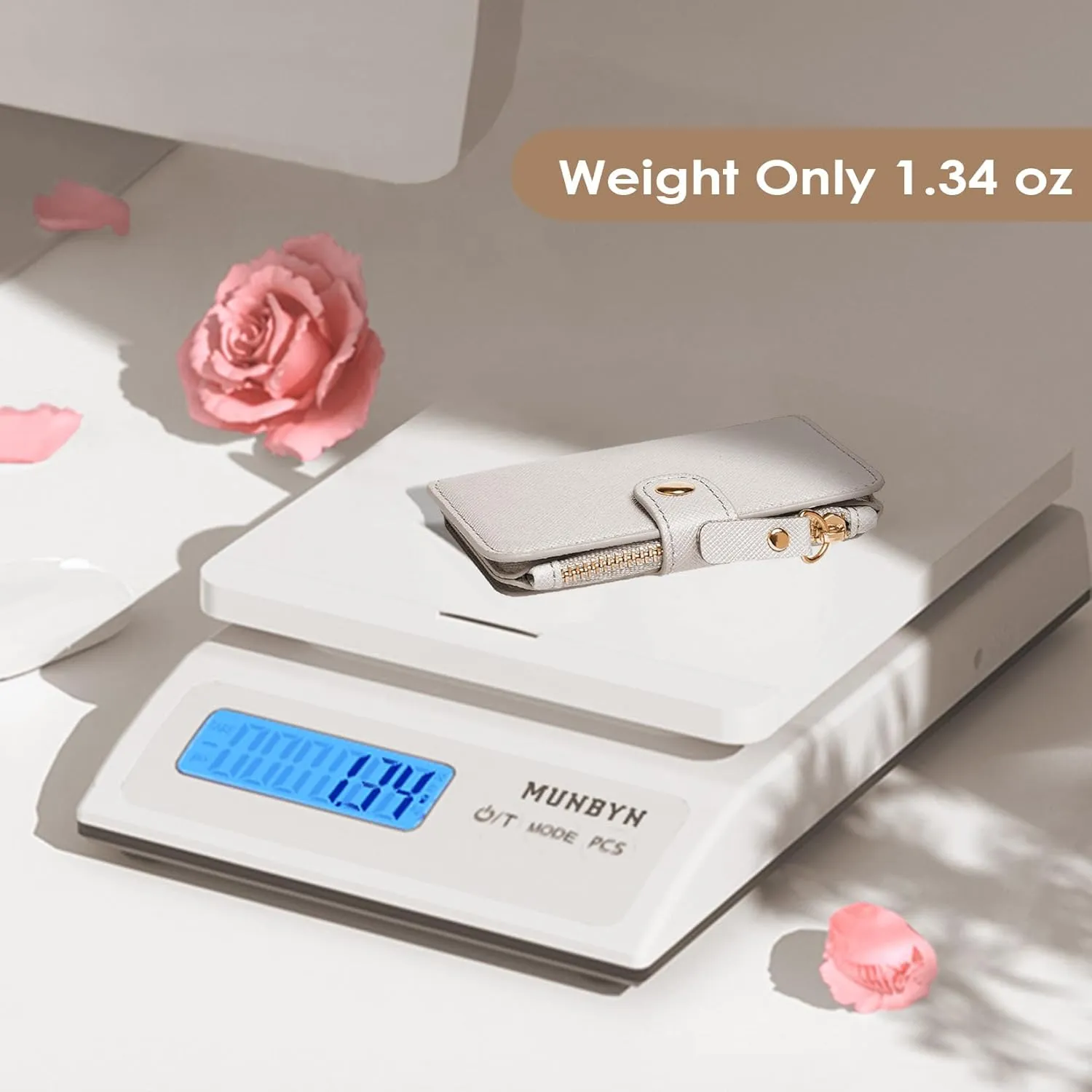 M-Plateau Wristlet Keychain, Wallet Key ring Bracelet with Wrist Wallet for Women with Key Holder Gift BoxBeige