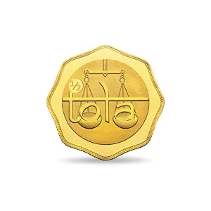 MMTC 5 gram half tola pure gold fancy coin 999 with certificate