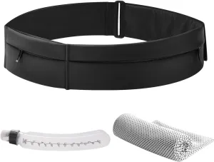 Ultimate Running Belt for Women and Men, Water Proof Running Belts Fanny Pack with Water Bottle, Slim Running Bag Belts with Phone Holder Bottle Holder Adjustable Fit for Runner (Large)