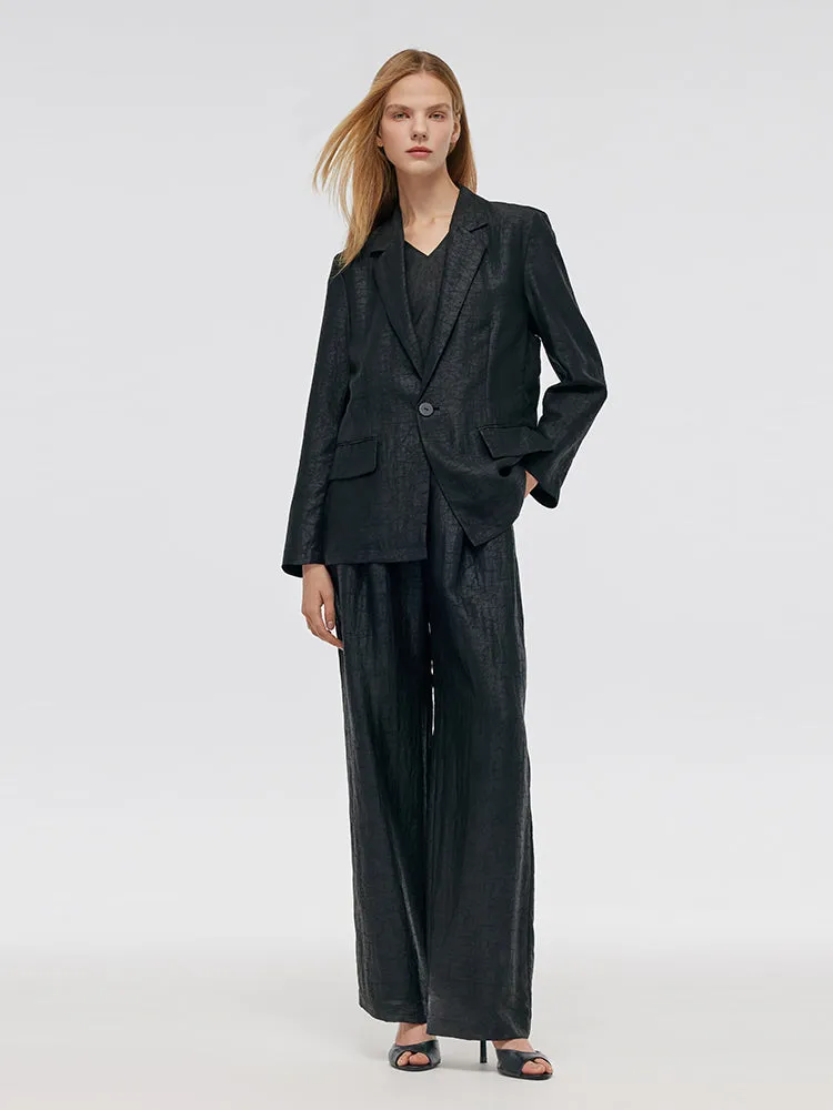 Xiang Yun Silk One-Button Women Blazer