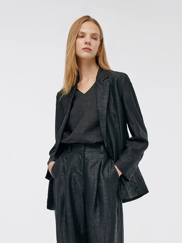 Xiang Yun Silk One-Button Women Blazer