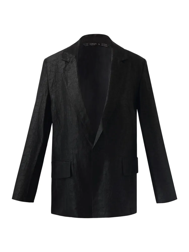 Xiang Yun Silk One-Button Women Blazer