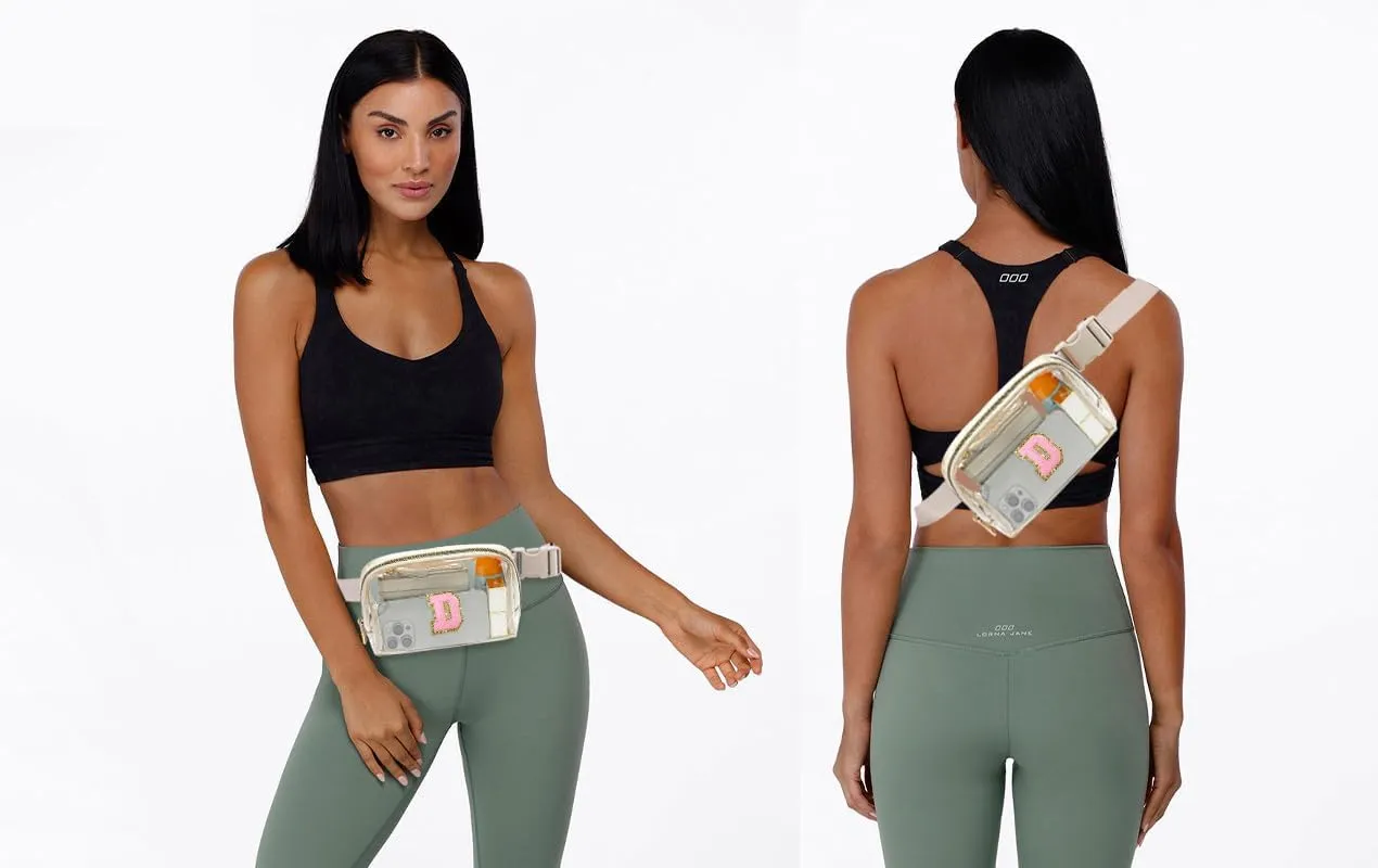 Z-Clear-D Fanny Pack Stadium Approved Crossbody Bag - Adjustable Strap for Women Men, Concerts Sports Travelling Hiking Running
