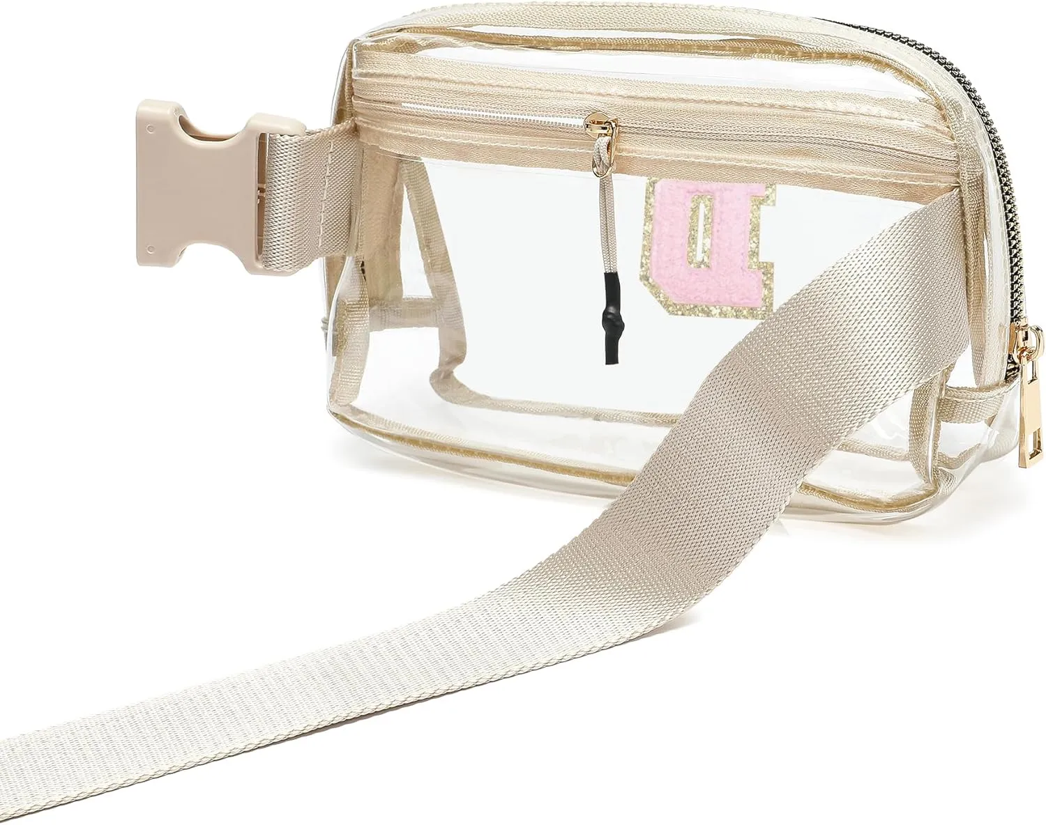 Z-Clear-D Fanny Pack Stadium Approved Crossbody Bag - Adjustable Strap for Women Men, Concerts Sports Travelling Hiking Running